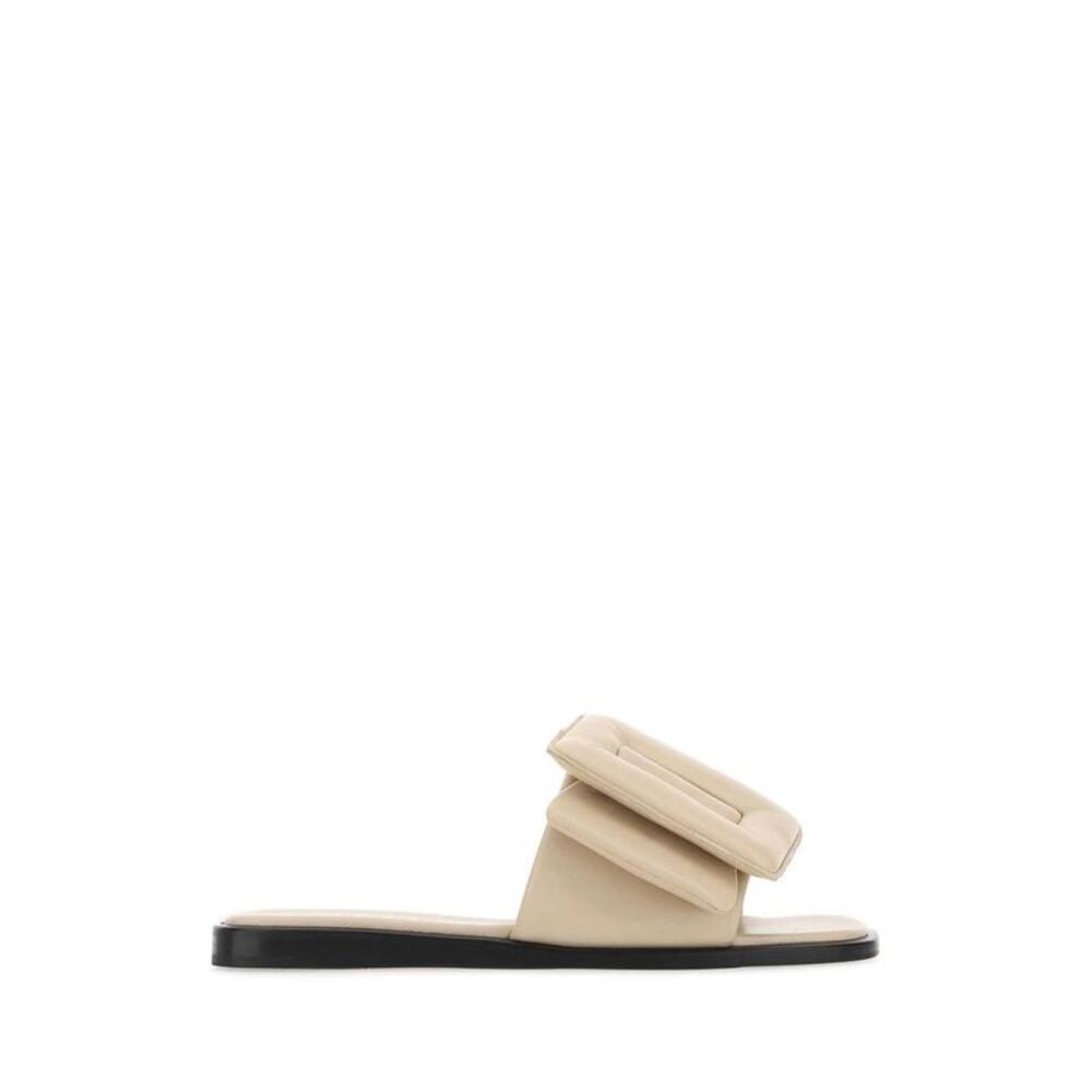 BOYY Puffy Flat Sandals Women BEIGE O TAN